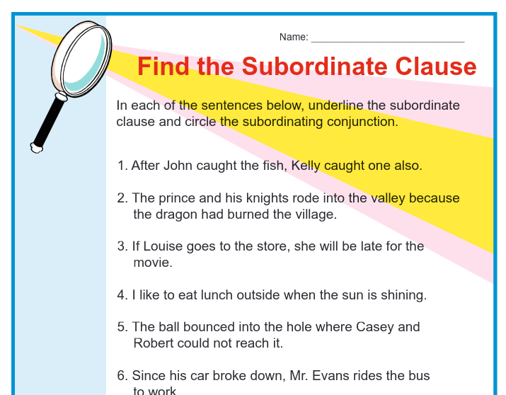 Subordinate clauses