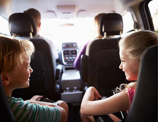 kids inside the car